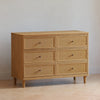 Marin with Cane 6 Drawer Assembled Dresser in Warm White and Honey Cane