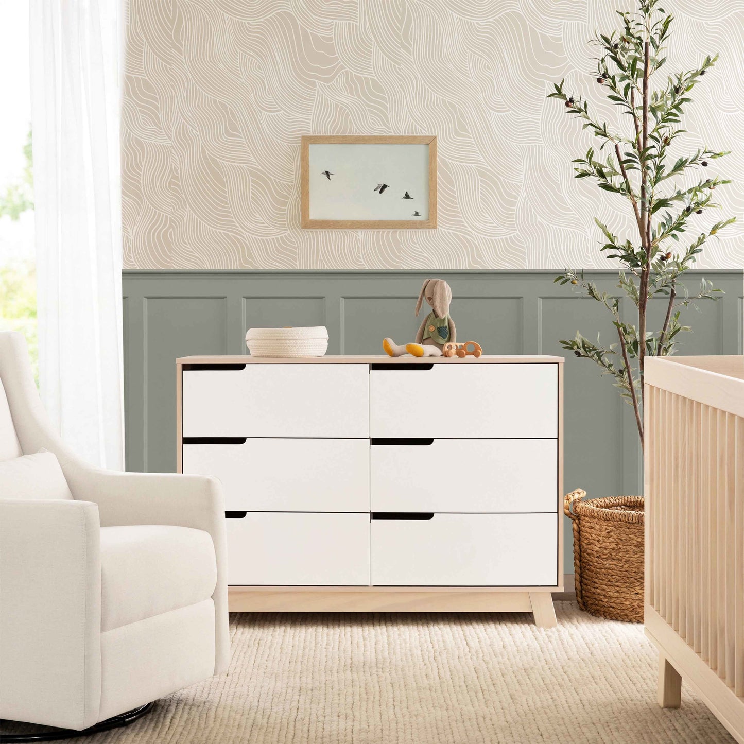 Hudson 6-Drawer Double Dresser, Assembled in Honey