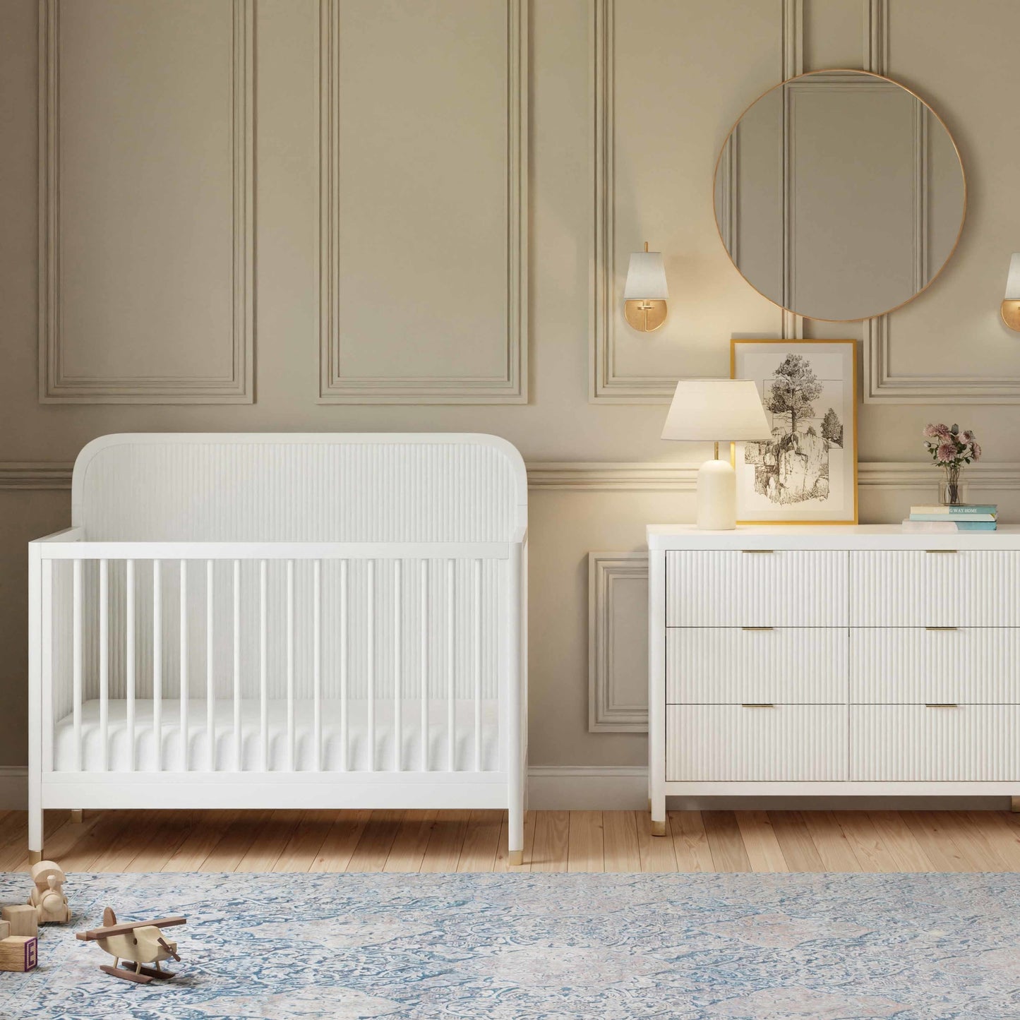 NAMESAKE BRIMSLEY TAMBOUR 4-IN-1 CONVERTIBLE CRIB