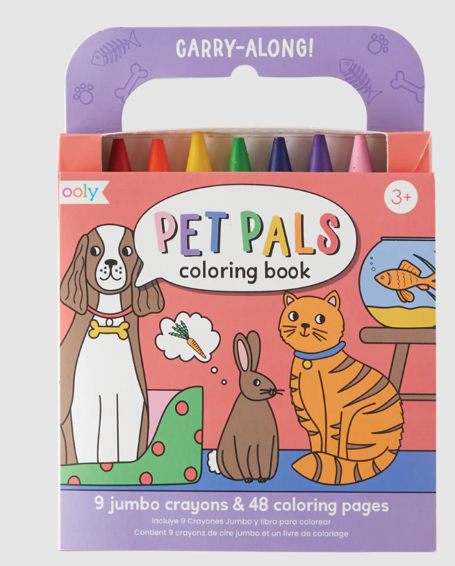 CARRY ALONG CRAYON & COLORING BOOK KIT - PET PALS