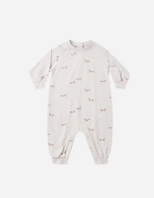 RYLEE & CRU RAGLAN JUMPSUIT FOXES
