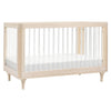 Lolly 3-in-1 Convertible Crib w/Toddler Bed Conversion in Crimson/Natural