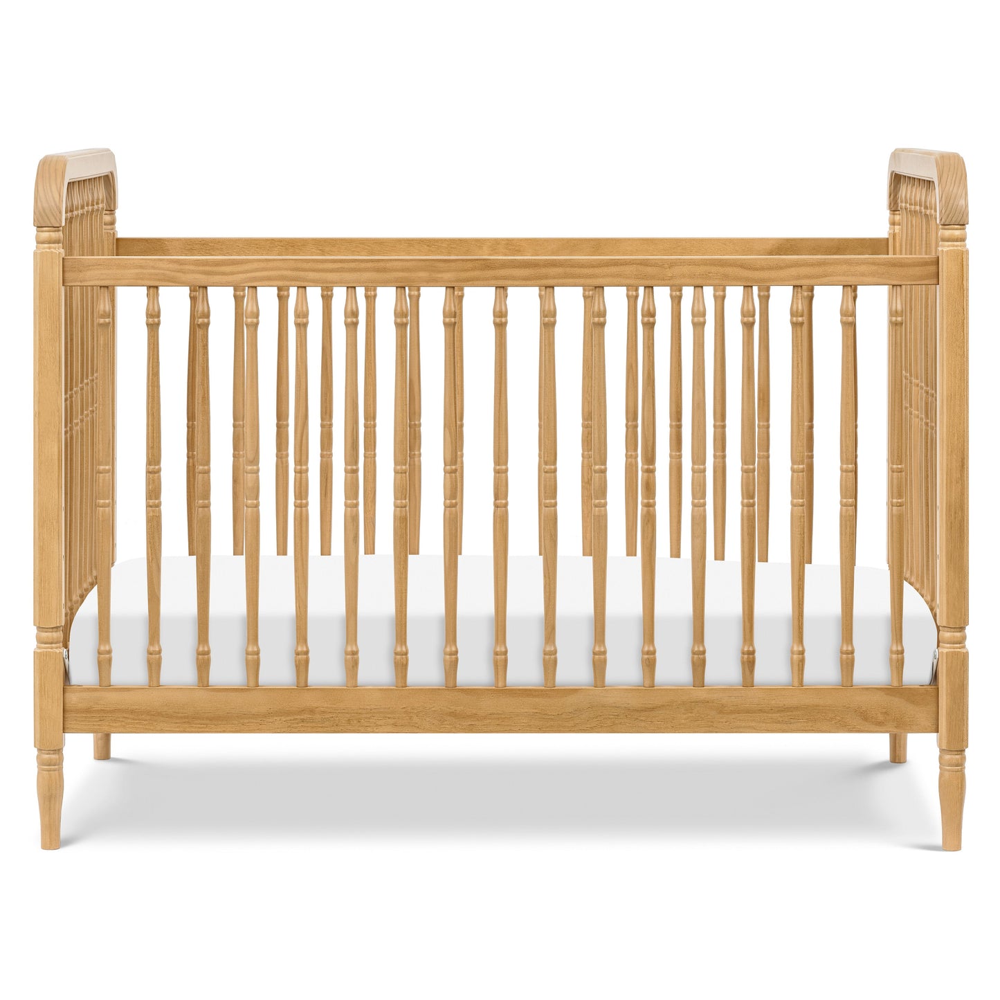 Liberty 3-in-1 Convertible Spindle Crib w/Toddler Bed Conversion Kit in Dusty Rose