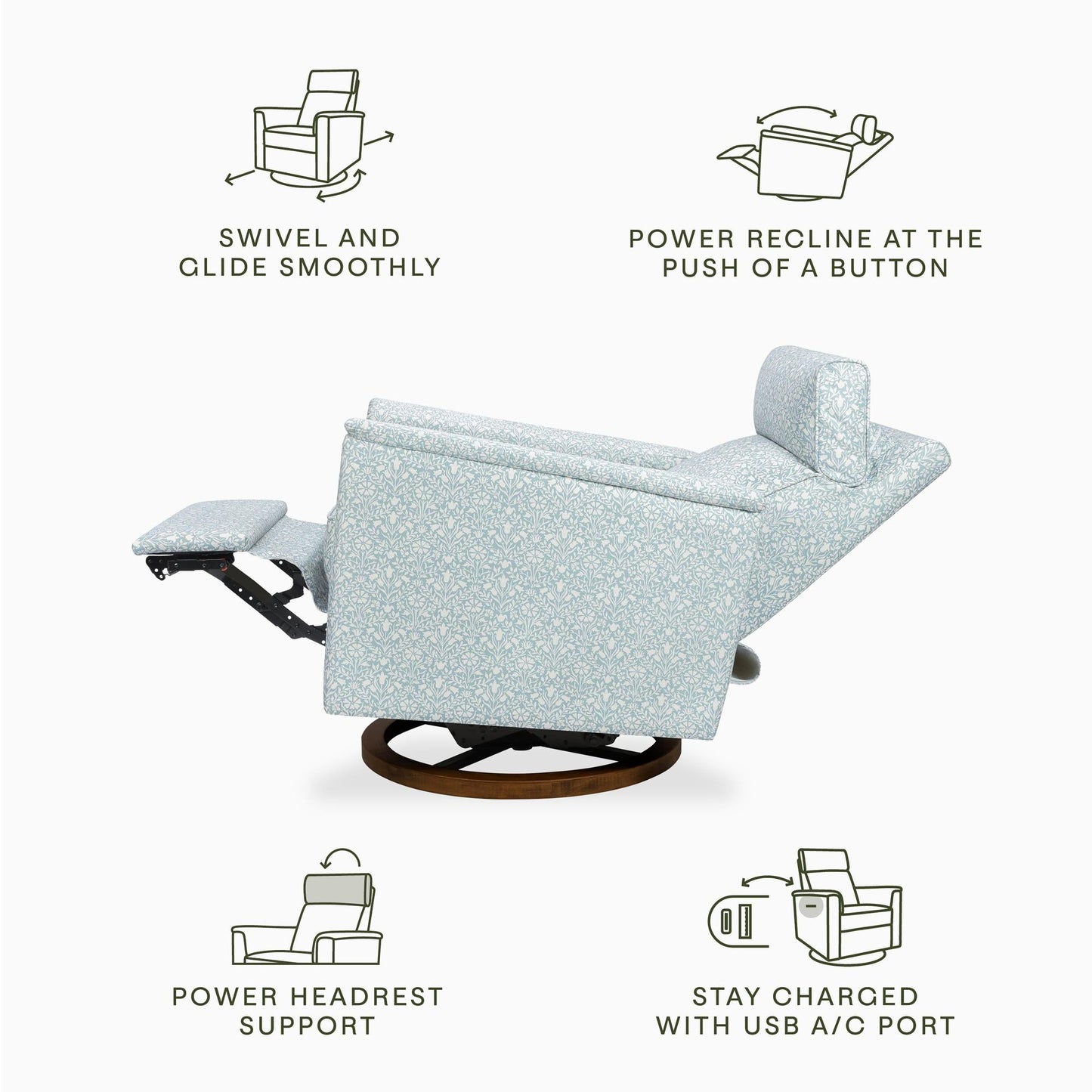 MORRIS & CO. X NAMESAKE WILLA PLUS POWER GLIDER RECLINER WITH POWER HEADREST