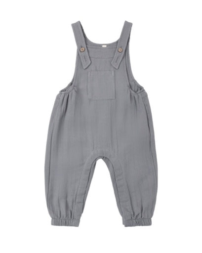 QUINCY MAE BABY OVERALL SLATE