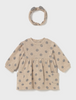 MAYORAL GIRL DRESS WITH HEADBAND CEREAL HEATHER