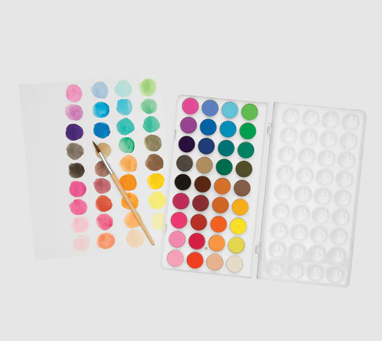 LIL PAINT PODS - SET OF 36 - WATERCOLORS + BRUSH