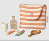 TOOTHBRUSH SET IN BAG, MOUSE- CORAL STRIPE