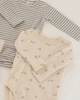 QUINCY MAE JERSEY BODYSUIT, 2 PACK PEARS, LAUREL STRIPE