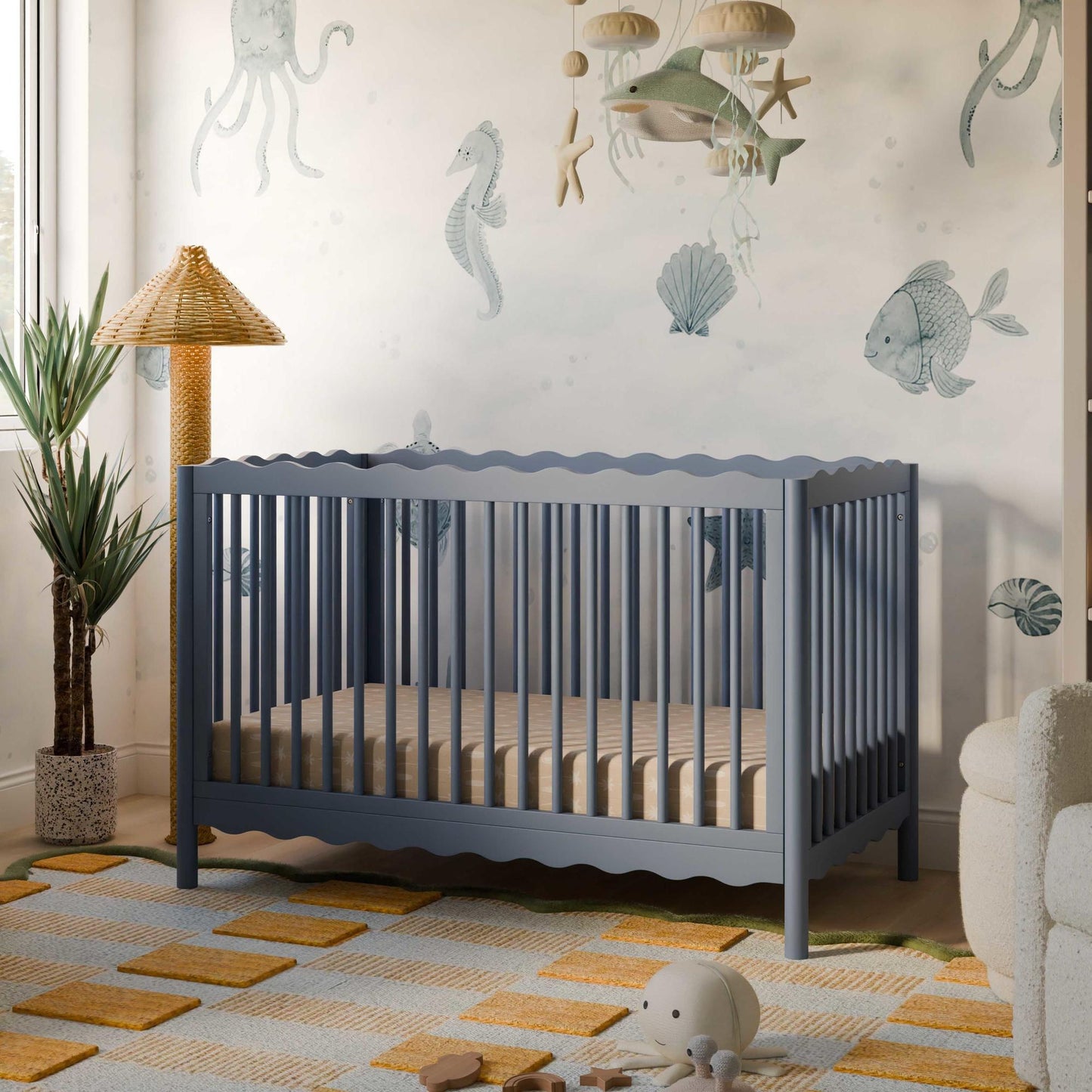 BABYLETTO SWELL 4-IN-1 CONVERTIBLE CRIB WITH TODDLER BED CONVERSION KIT