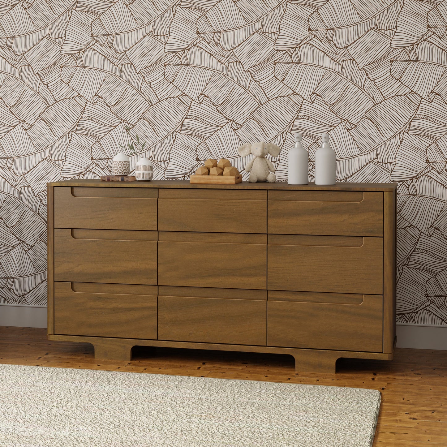 Yuzu 9-Drawer Dresser, Assembled in Natural Walnut