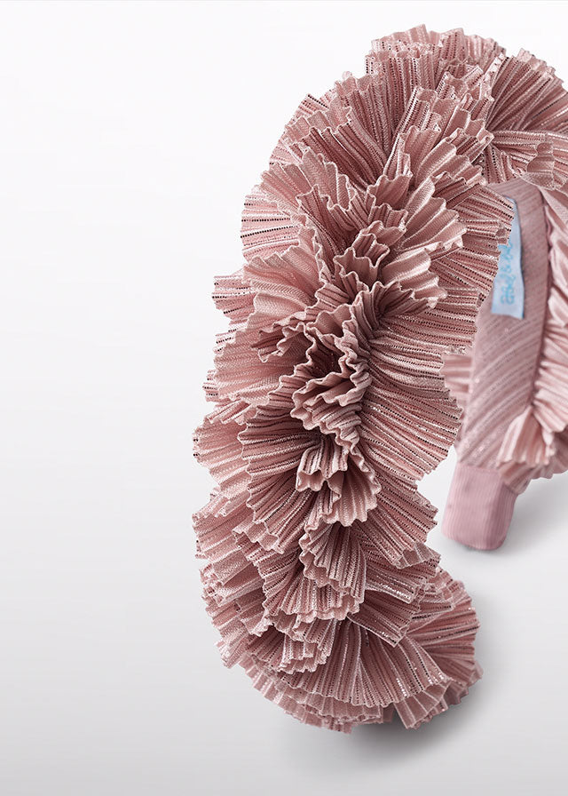 ABEL & LULA GIRL PLEATED KNIT HEADBAND - PETAL
