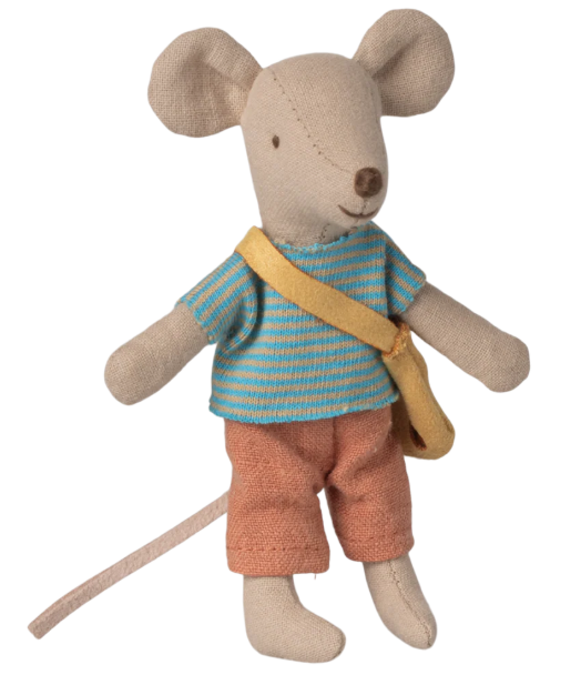 MAILEG LITTLE BROTHER MOUSE WITH BAG