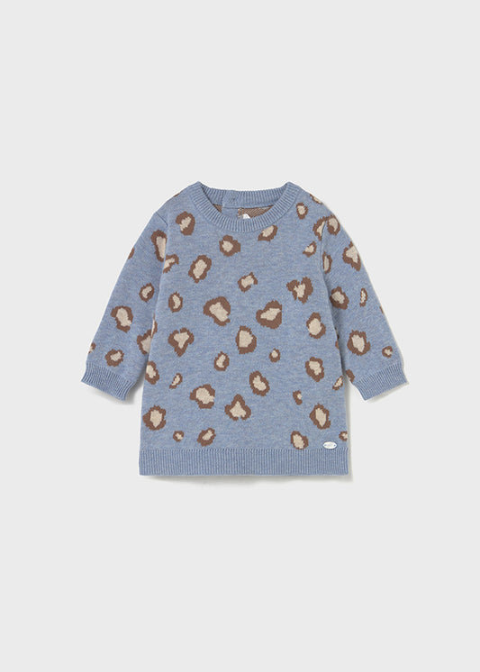 MAYORAL KNIT DRESS SKY BLUE