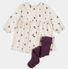 PETIT LEM PLUM PRINT TWILL DRESS SET