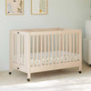 Maki Full-Size Folding Crib w/ Toddler Bed Conversion Kit in Honey