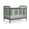 Liberty 3-in-1 Convertible Spindle Crib w/Toddler Bed Conversion Kit in Dusty Rose