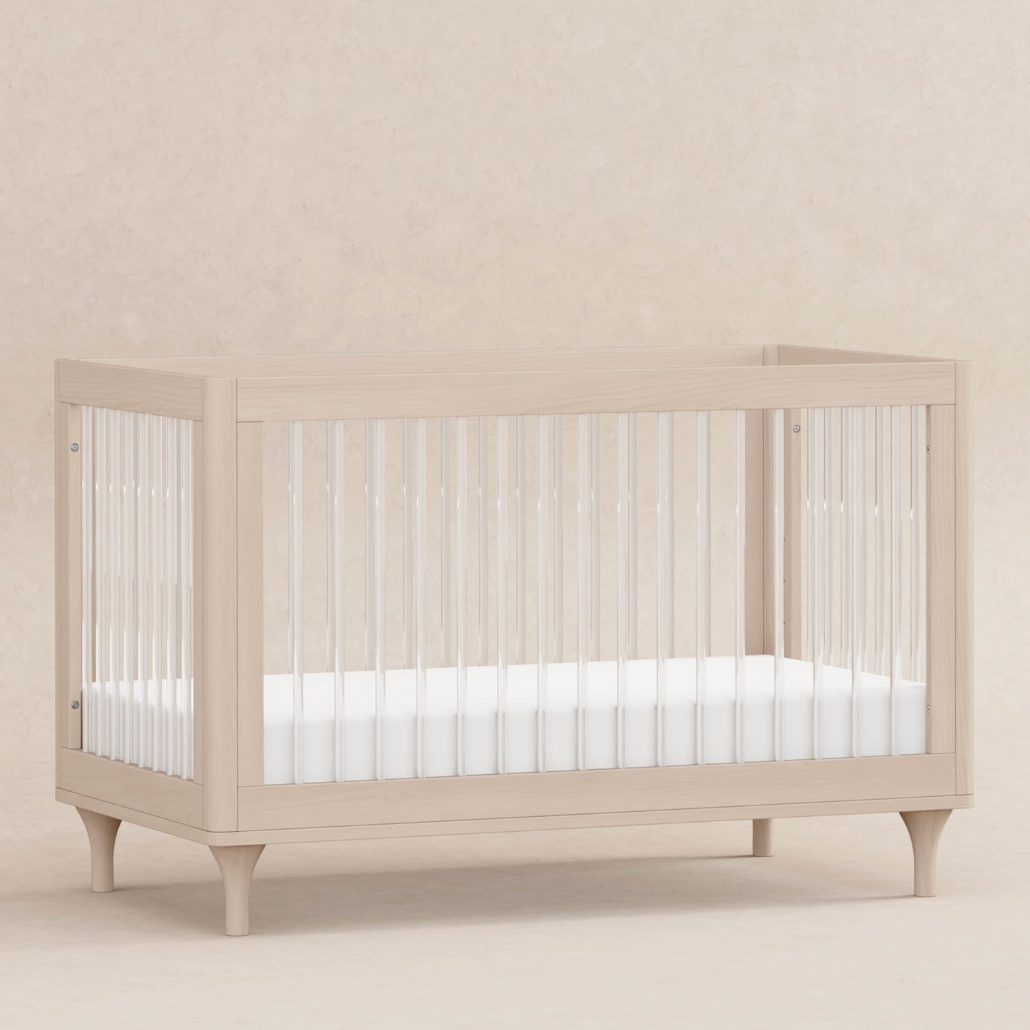 Lolly 3-in-1 Convertible Crib w/Toddler Bed Conversion in Crimson/Natural