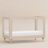 Lolly 3-in-1 Convertible Crib w/Toddler Bed Conversion in Crimson/Natural