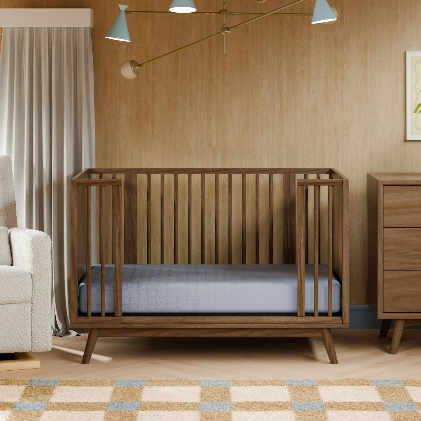 BABYLETTO PALMA 8-IN-1 CONVERTIBLE ALL-STAGES CRIB WITH BASSINET & TODDLER BED KIT