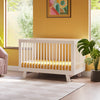 Hudson 3-in-1 Convertible Crib w/ToddlerBedConversionKit in White/Washed Natural