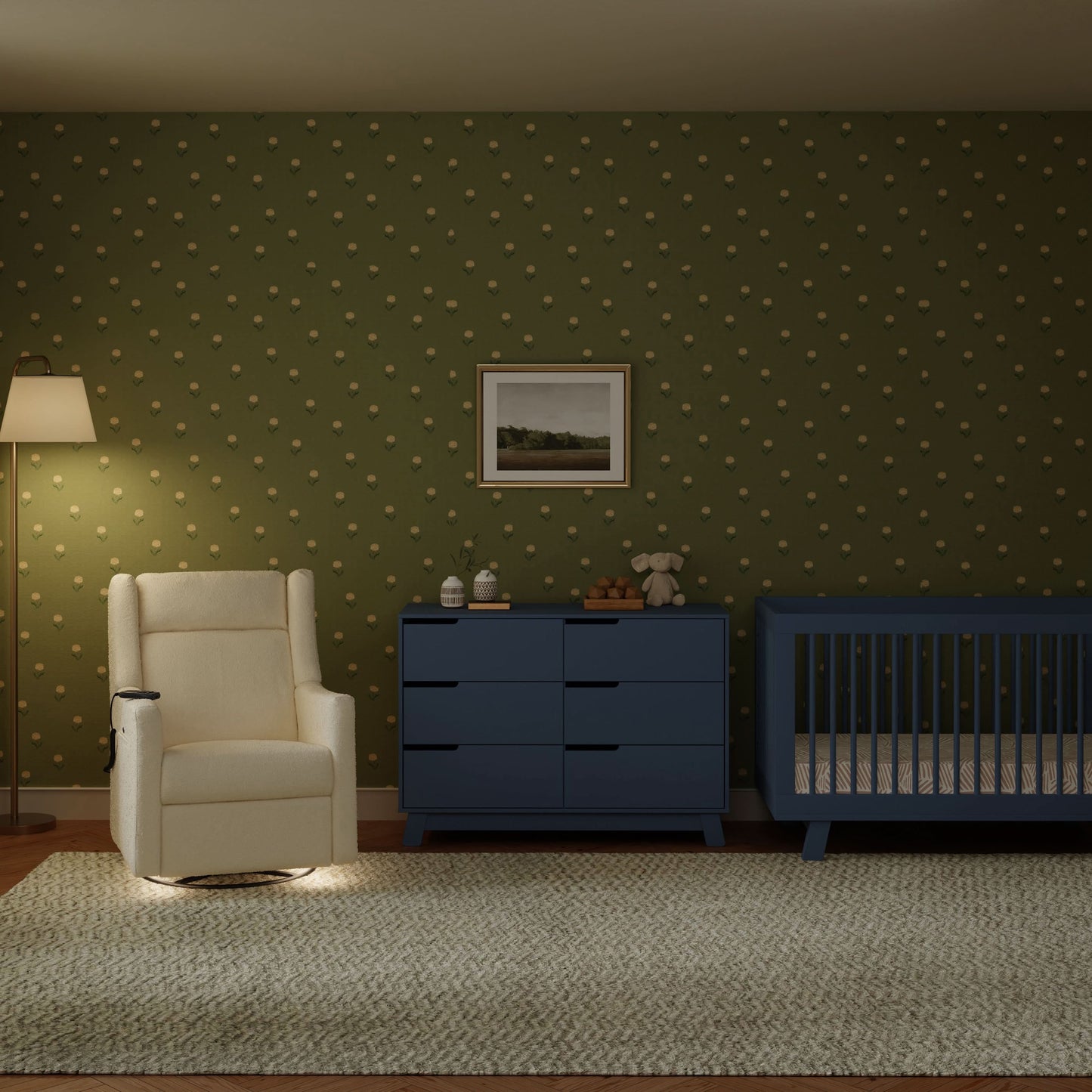 BABYLETTO KIWI DELUXE POWER RECLINER & SWIVEL GLIDER WITH HEAT AND MASSAGE