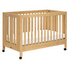 Maki Full-Size Folding Crib w/ Toddler Bed Conversion Kit in Honey