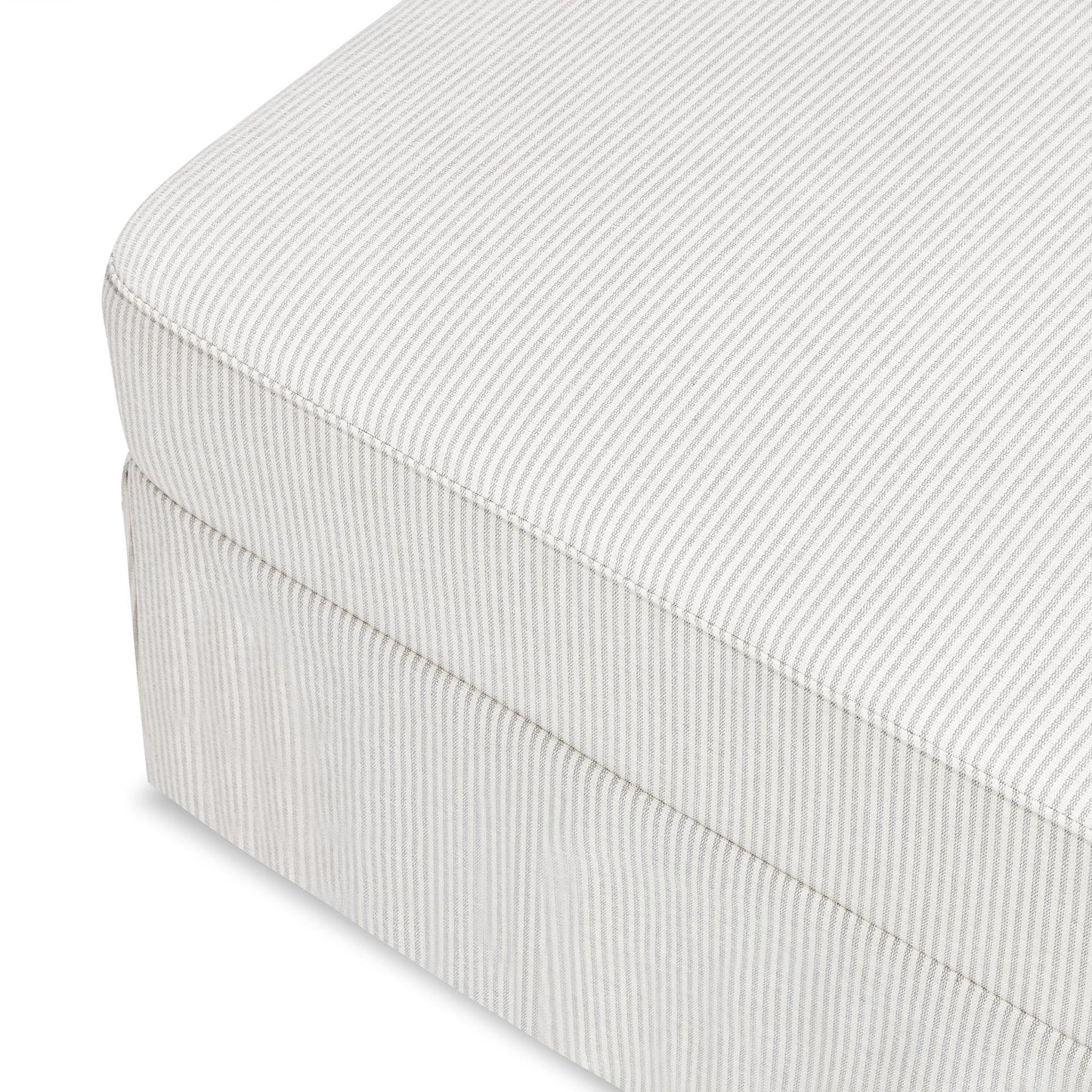 Crawford Gliding Ottoman in Tan Gingham