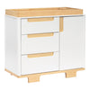 Yuzu 3-Drawer Changer Dresser in White/Natural