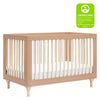 Lolly 3-in-1 Convertible Crib w/Toddler Bed Conversion in Crimson/Natural