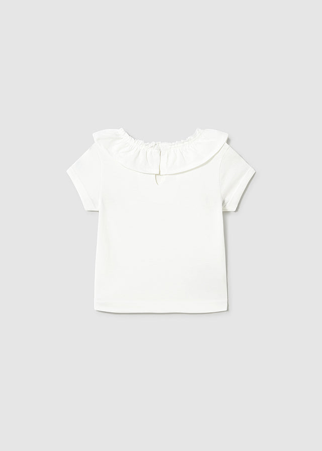 MAYORAL RUFFLE COLLARED SHIRT WHITE