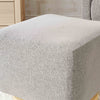 Kiwi Gliding Ottoman in Ivory Boucle w/ Gold Base