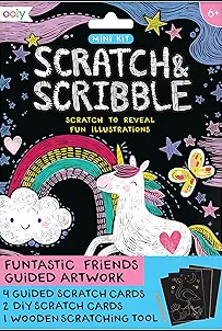 MINI SCRATCH & SCRIBBLE ART KITS FUNTASTIC FRIENDS
