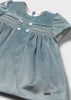 MAYORAL NEWBORN GIRL VELVET DRESS - LIGHT BLUE