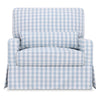 NAMESAKE CRAWFORD PILLOWBACK CHAIR AND A HALF COMFORT SWIVEL GLIDER