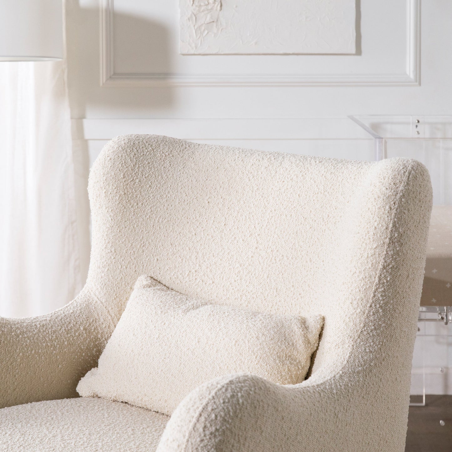 BABYLETTO SOLSTICE SWIVEL GLIDER IN BOUCLE