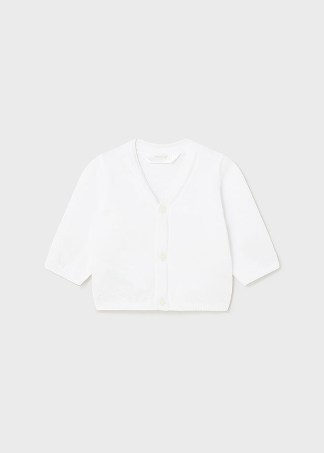 MAYORAL BOYS BASIC KIT CARDIGAN - WHITE