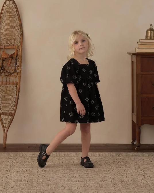 GRETTA BABYDOLL DRESS BLACK DAISY