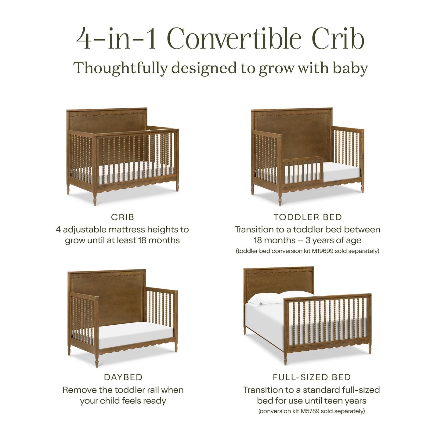 NAMESAKE AMBROSIA 4-IN-1 CONVERTIBLE CRIB