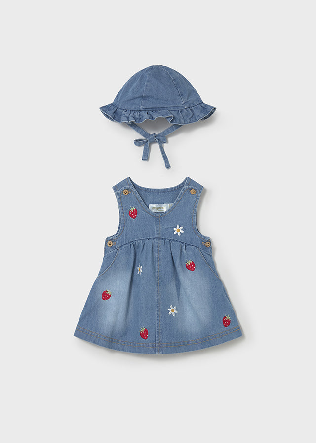 MAYORAL GIRL DRESS WITH HAT SET