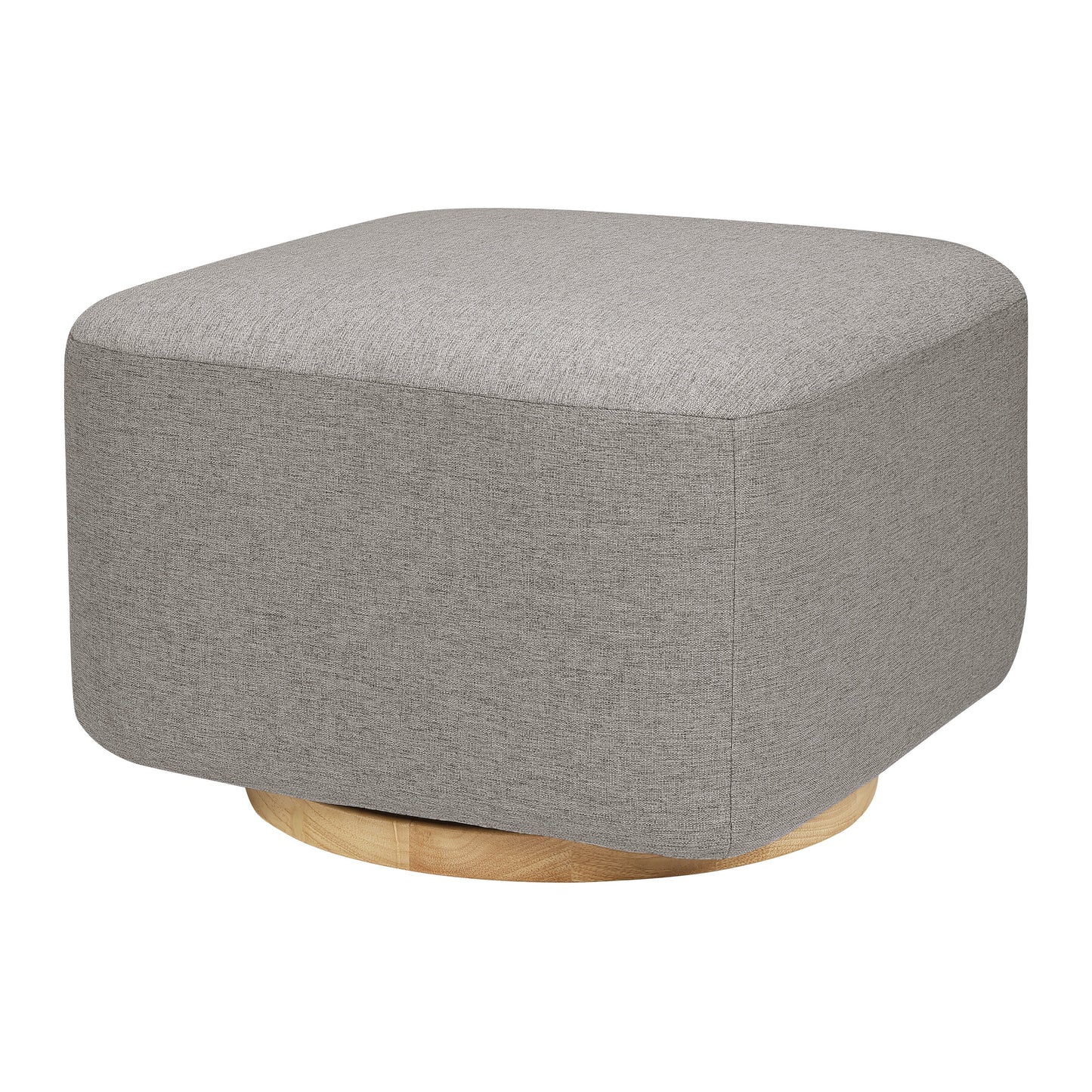 Kiwi Gliding Ottoman in Ivory Boucle w/ Gold Base