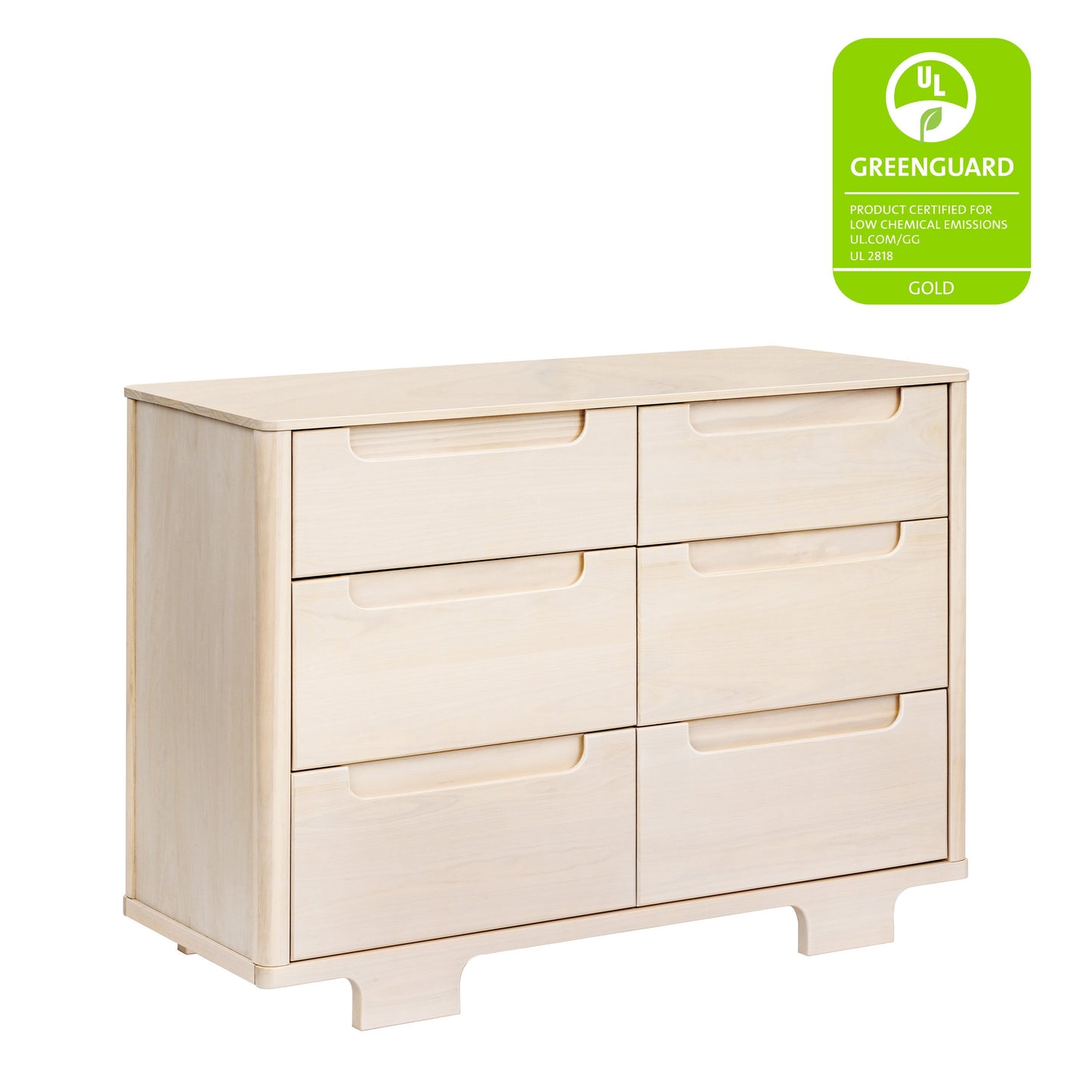 Yuzu 6-Drawer Dresser in Natural Walnut
