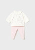 MAYORAL BABY PINK PANTS AND SWEATSHIRT SET