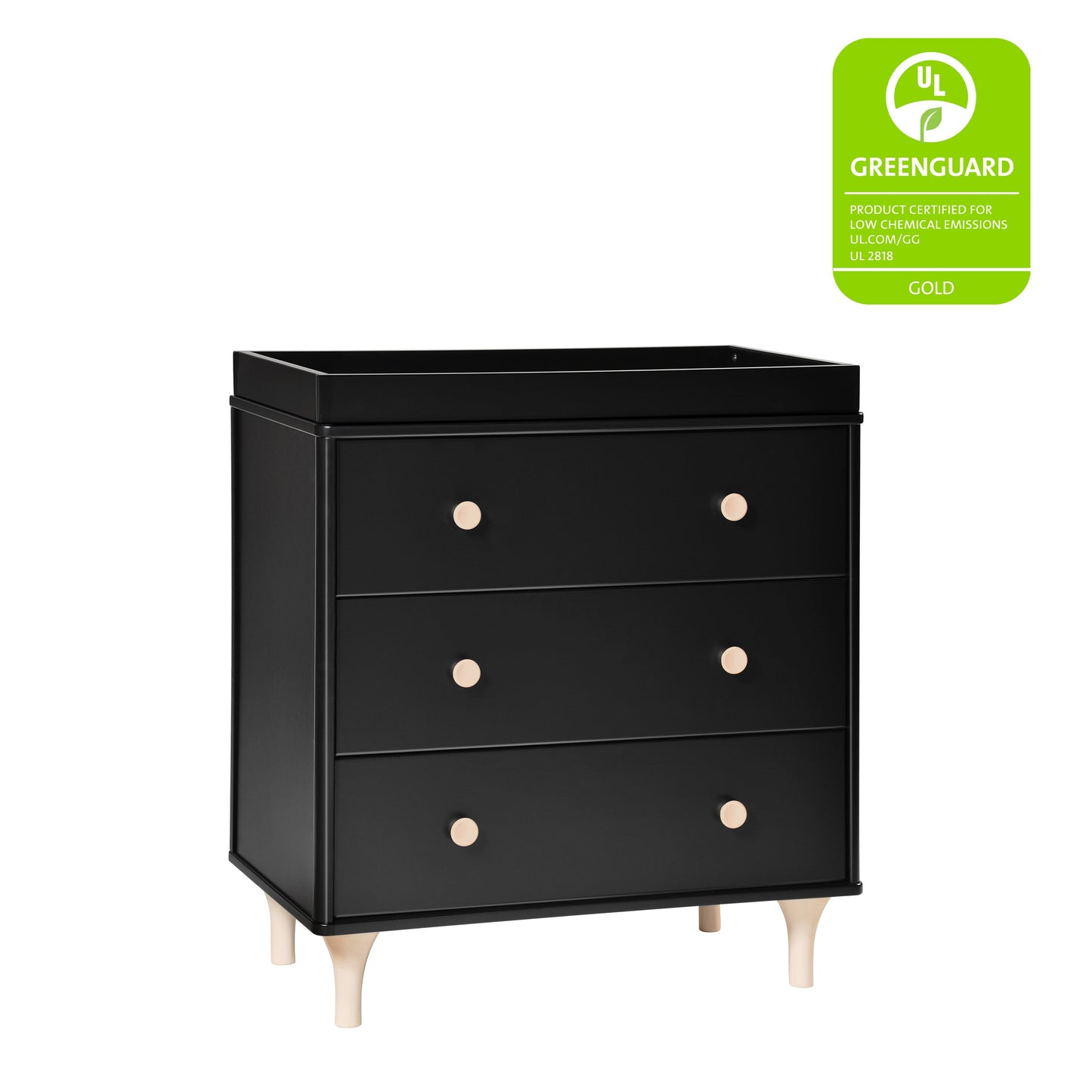 BABYLETTO LOLLY 3-DRAWER CHANGER DRESSER WITH REMOVABLE CHANGING TRAY