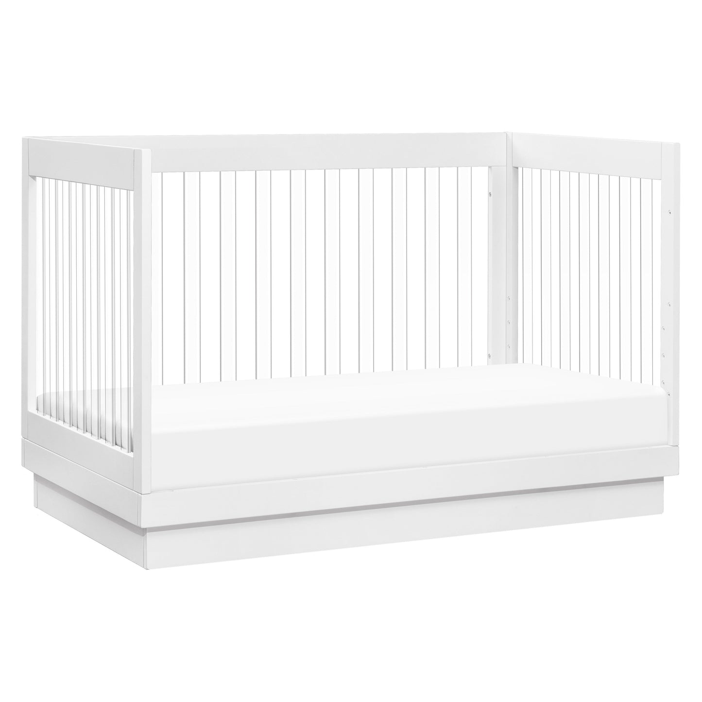 BABYLETTO HARLOW ACRYLIC 3-IN-1 CONVERTIBLE CRIB WITH TODDLER BED CONVERSION KIT