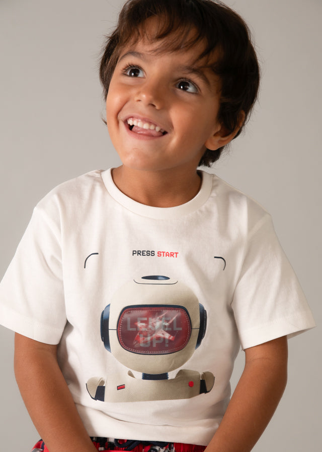 MAYORAL BOY INTERACTIVE ROBOT GRAPHIC T-SHIRT