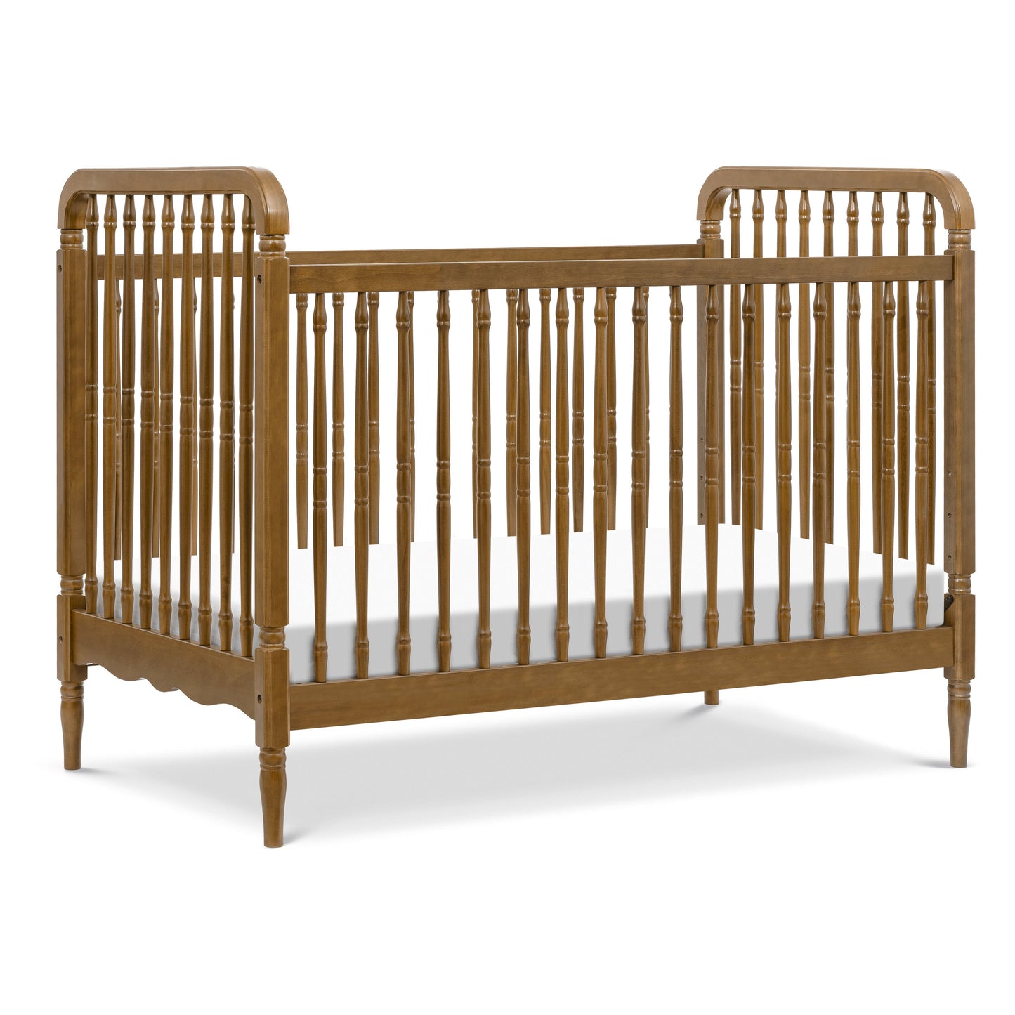 Liberty 3-in-1 Convertible Spindle Crib w/Toddler Bed Conversion Kit in Dusty Rose