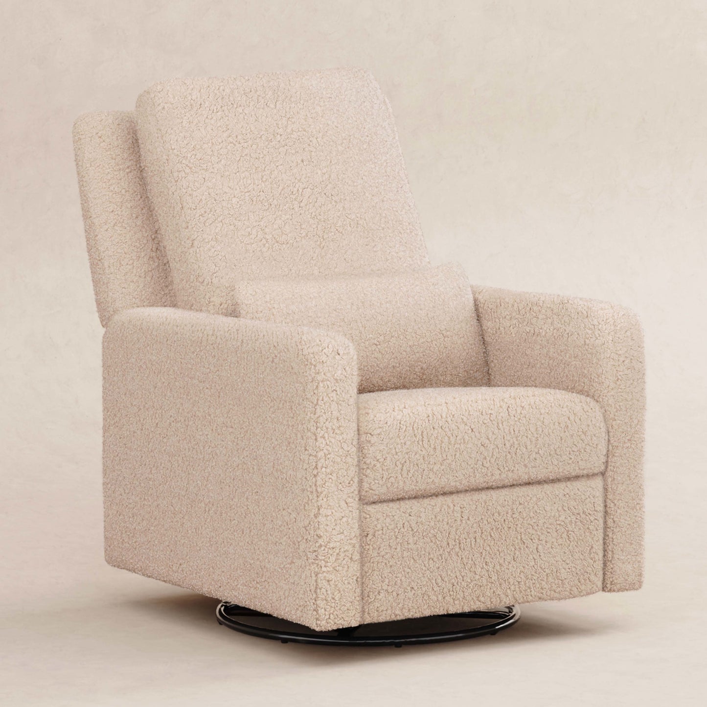 BABYLETTO SIGI RECLINER AND SWIVEL GLIDER IN SHEARLING