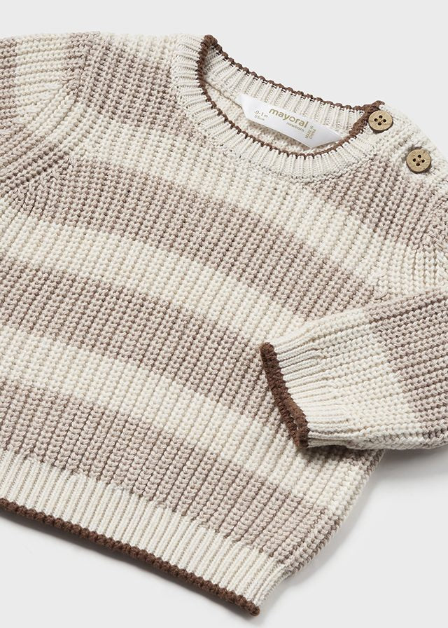 MAYORAL STRIPED SWEATER- TIRAMISU