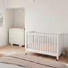 Maki Full-Size Folding Crib w/ Toddler Bed Conversion Kit in Honey